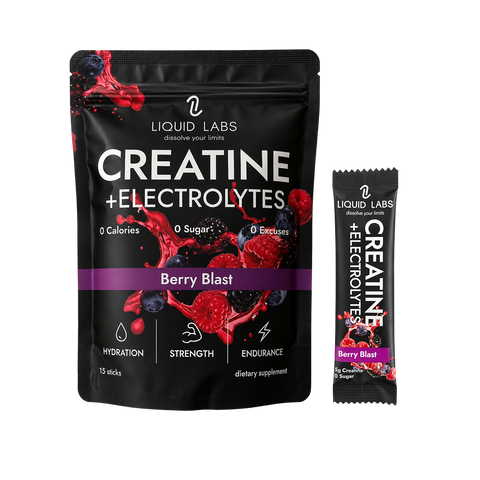 Liquid Labs Creatine + Electrolytes Stick Packs (15ct)
