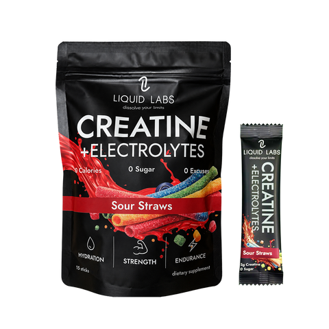Liquid Labs Creatine + Electrolytes Stick Packs (15ct)